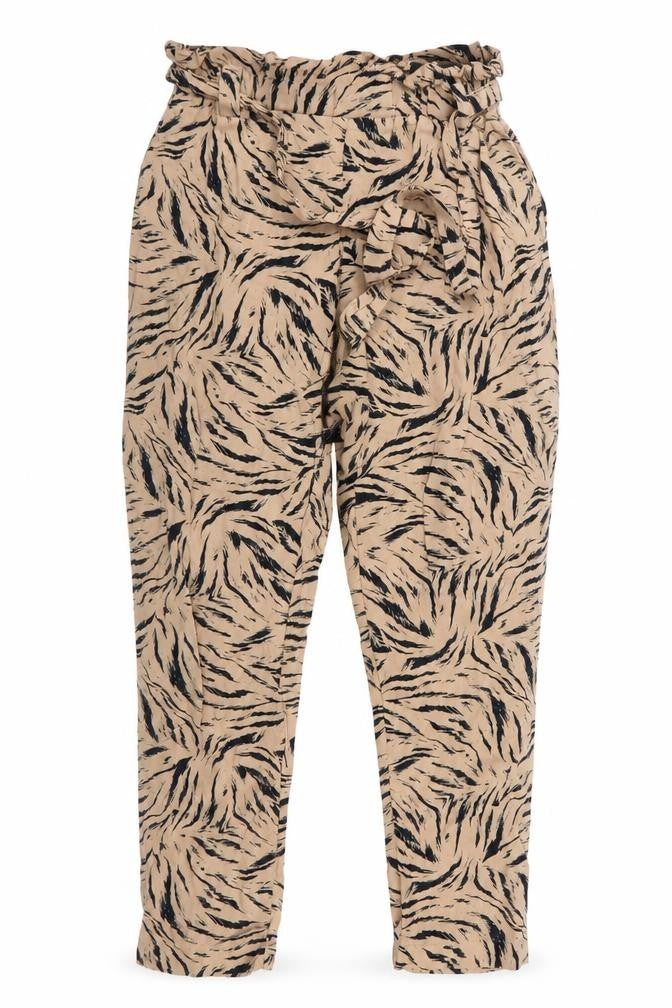 Dorothy Perkins Womens Brown Animal Print  Bloomer Trousers Size 8 L27 in