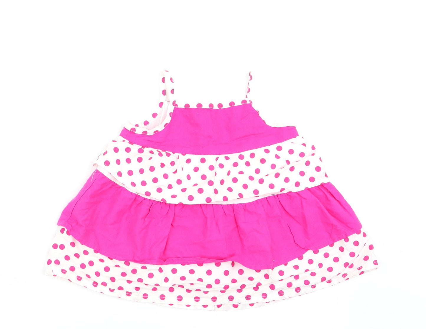 Matalan Girls Pink Polka Dot  A-Line  Size 12-18 Months