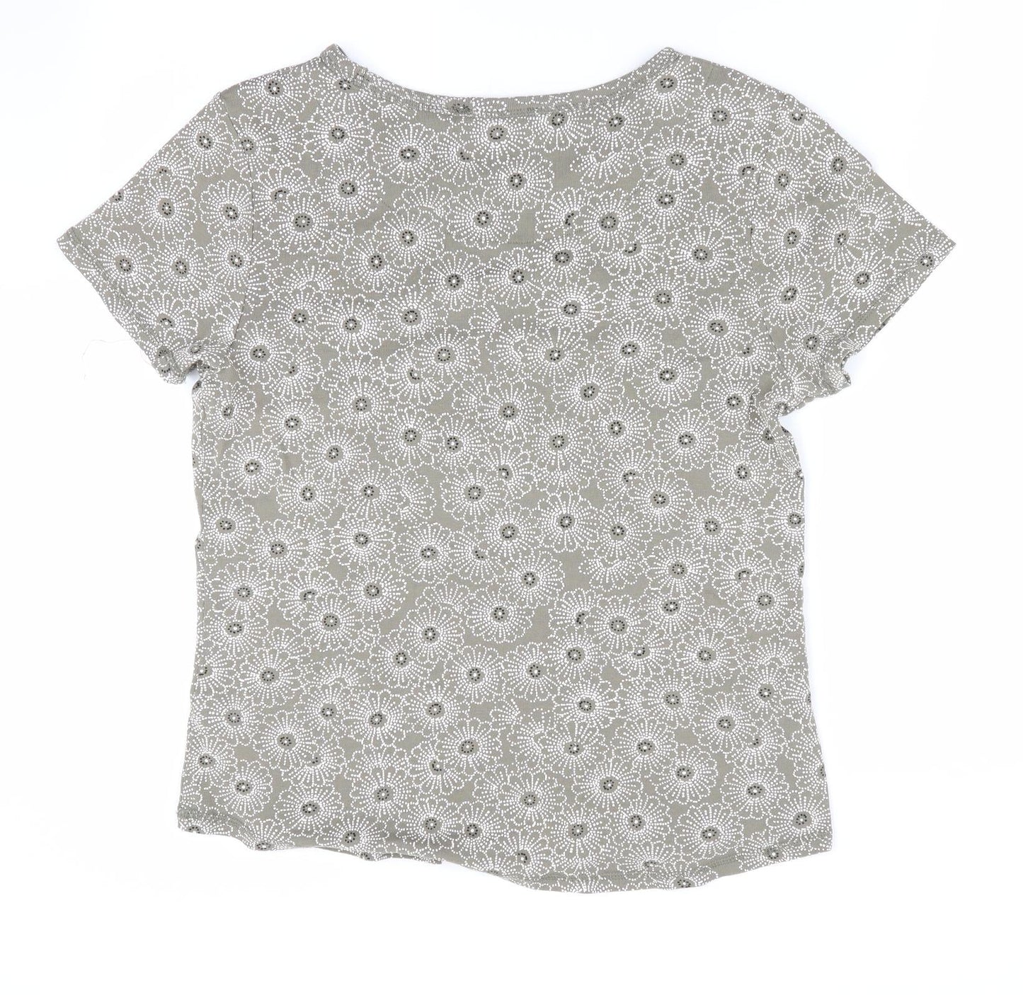 Marks and Spencer Womens Green Floral  Basic T-Shirt