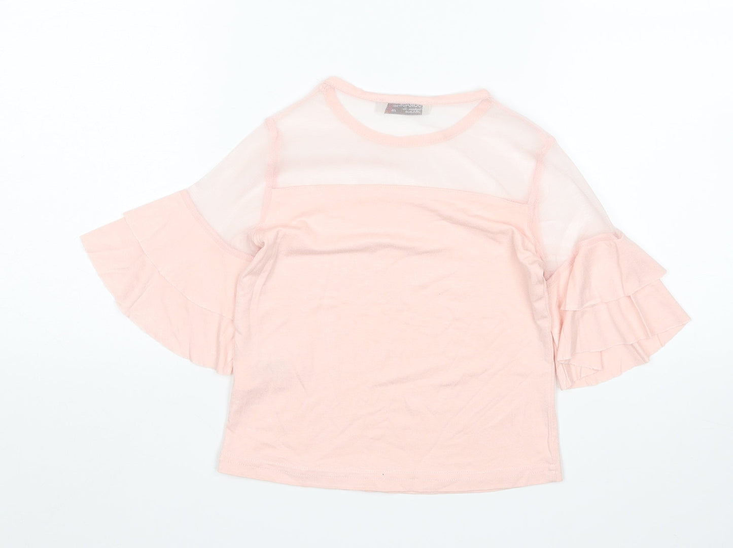 Woo Rage Girls Pink   Basic T-Shirt Size 5-6 Years