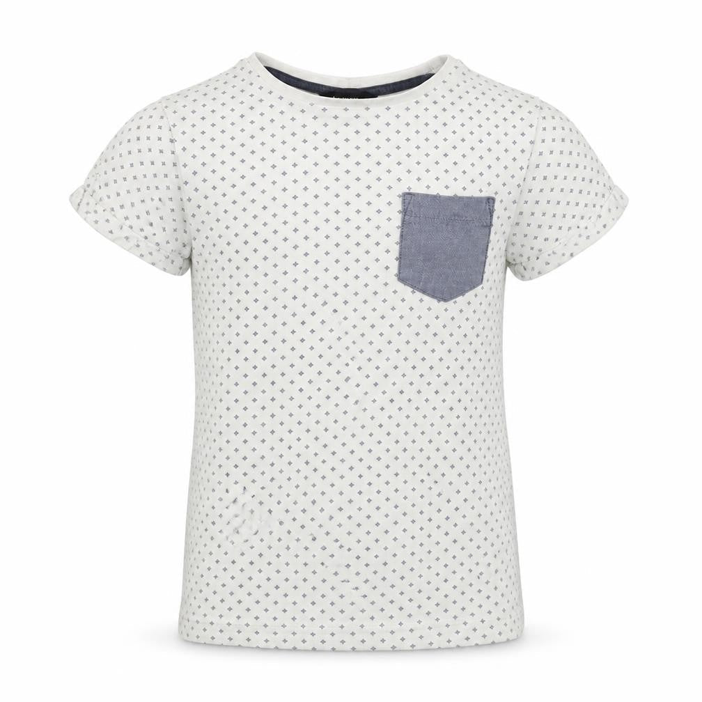 George Boys White Argyle/Diamond  Basic T-Shirt Size 6-7 Years