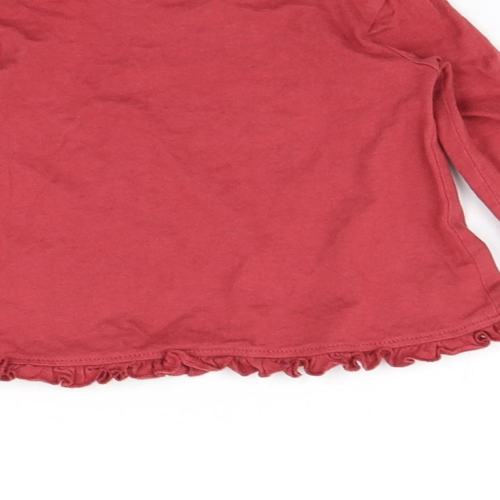 George Baby Red   Basic T-Shirt Size 3-6 Months  - rainbow