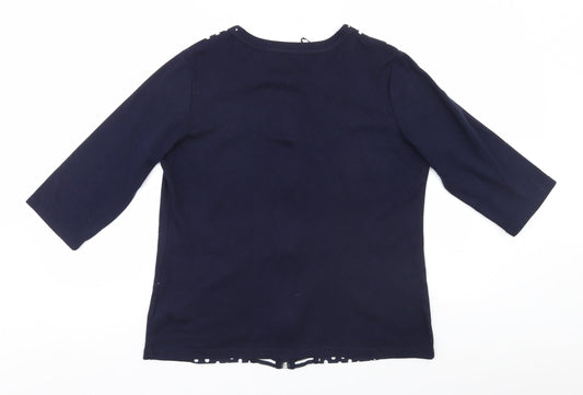 Canda Womens Blue   Full Zip Jumper Size L