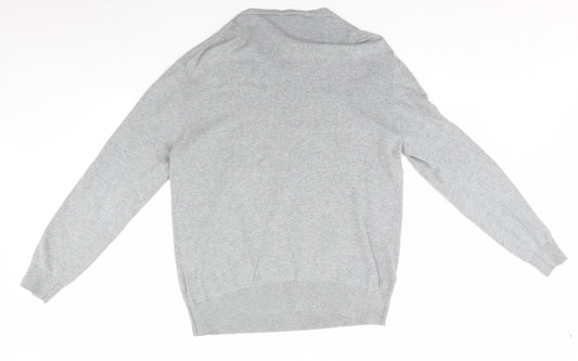 Preworn Mens Grey   Henley Jumper Size L