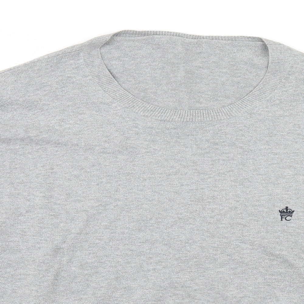 Preworn Mens Grey   Henley Jumper Size L