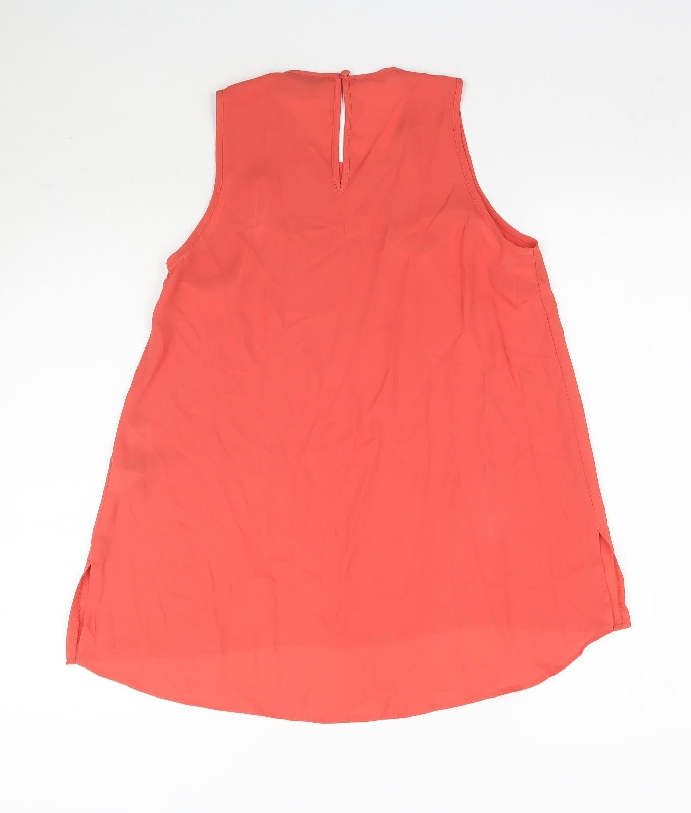 Dorothy Perkins Womens Orange   Basic Blouse Size 6  - Coral Colour