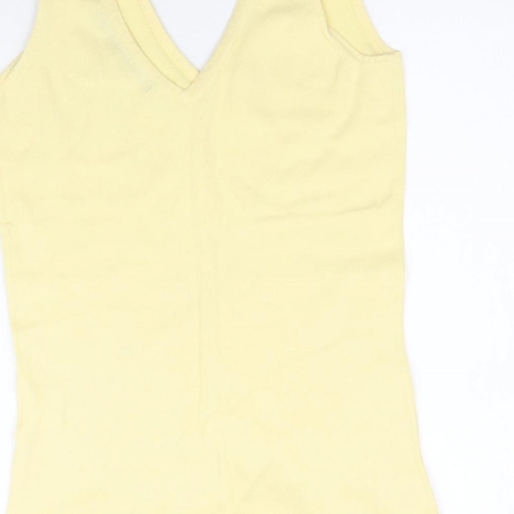 Fenn Wright Manson Womens Yellow  Knit Basic Tank Size S