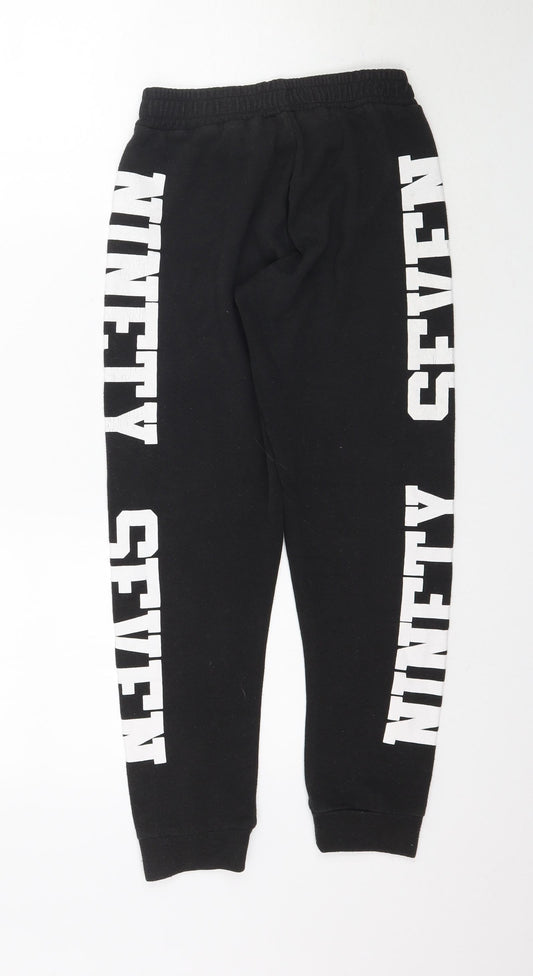 New Look Girls Black   Jogger Trousers Size 9 Months - Ninety Seven