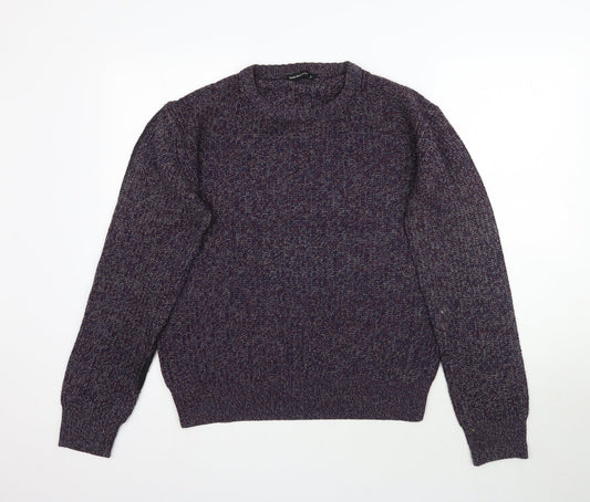 Cedar Wood State Womens Purple  Knit Pullover Jumper Size L
