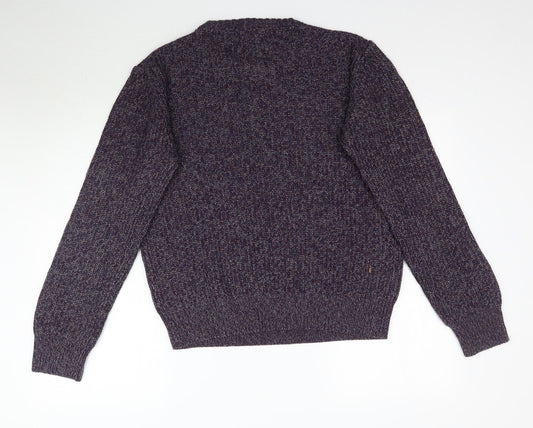 Cedar Wood State Womens Purple  Knit Pullover Jumper Size L