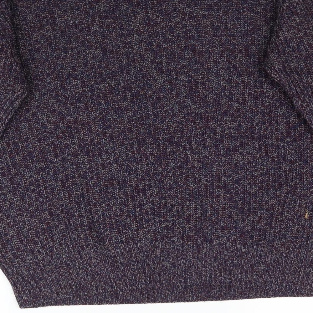 Cedar Wood State Womens Purple  Knit Pullover Jumper Size L