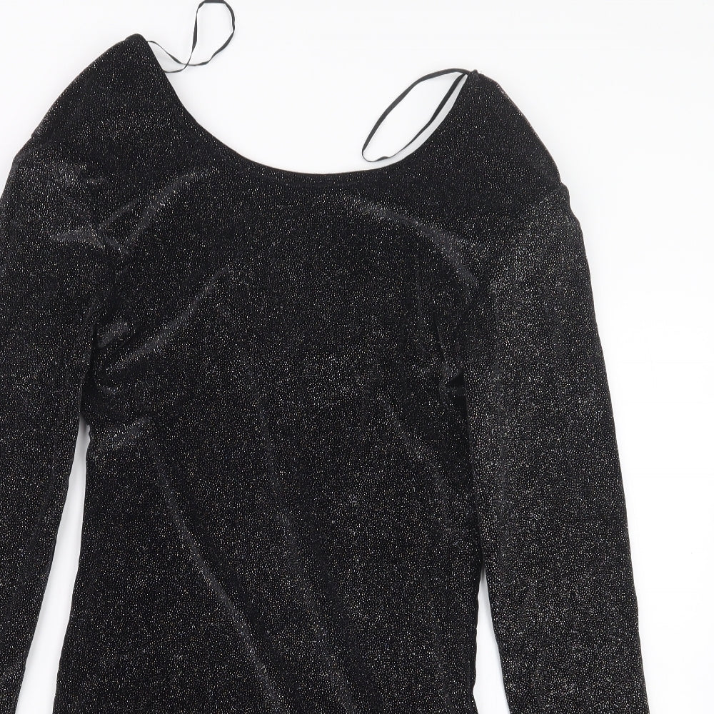 Topshop Womens Black   T-Shirt Dress  Size 10