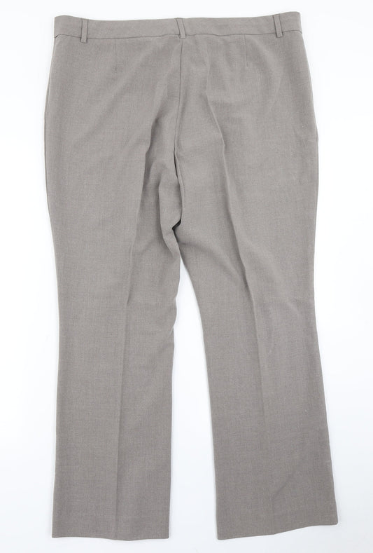 M&S Colelction Womens Brown   Dress Pants Trousers Size 18 L27 in