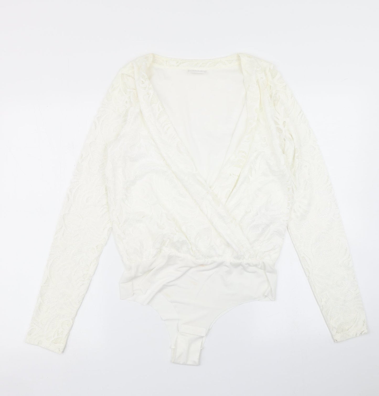 VILA Womens White   Bodysuit One-Piece Size M