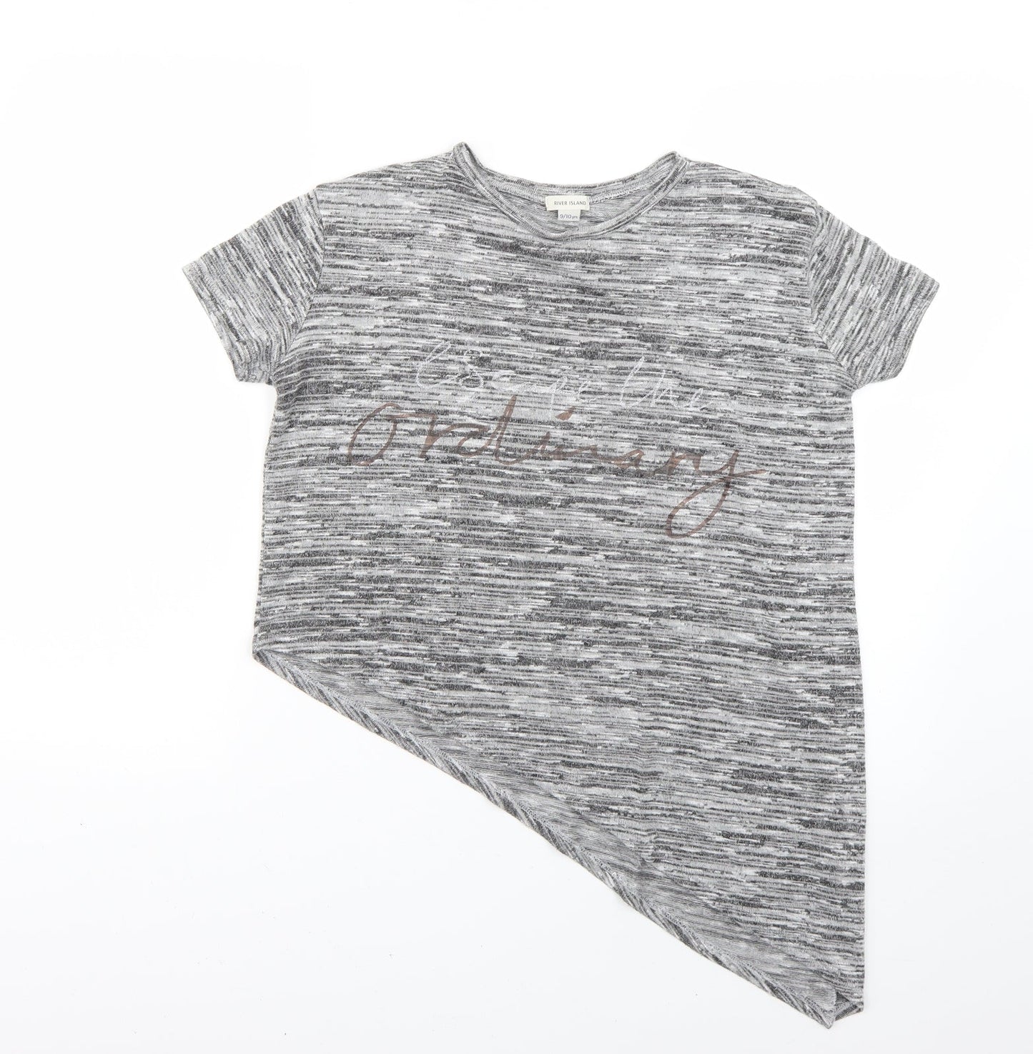 River Island Girls Grey   Basic T-Shirt Size 9-10 Years