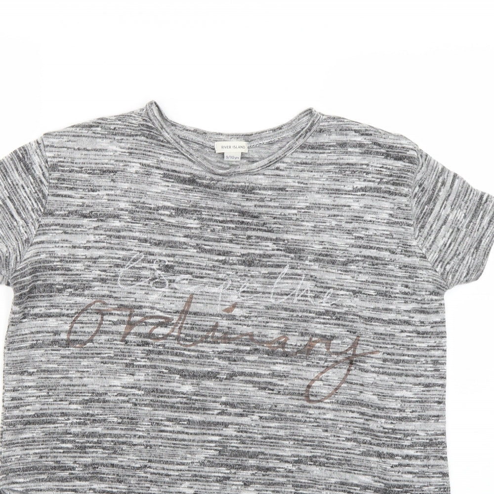 River Island Girls Grey   Basic T-Shirt Size 9-10 Years