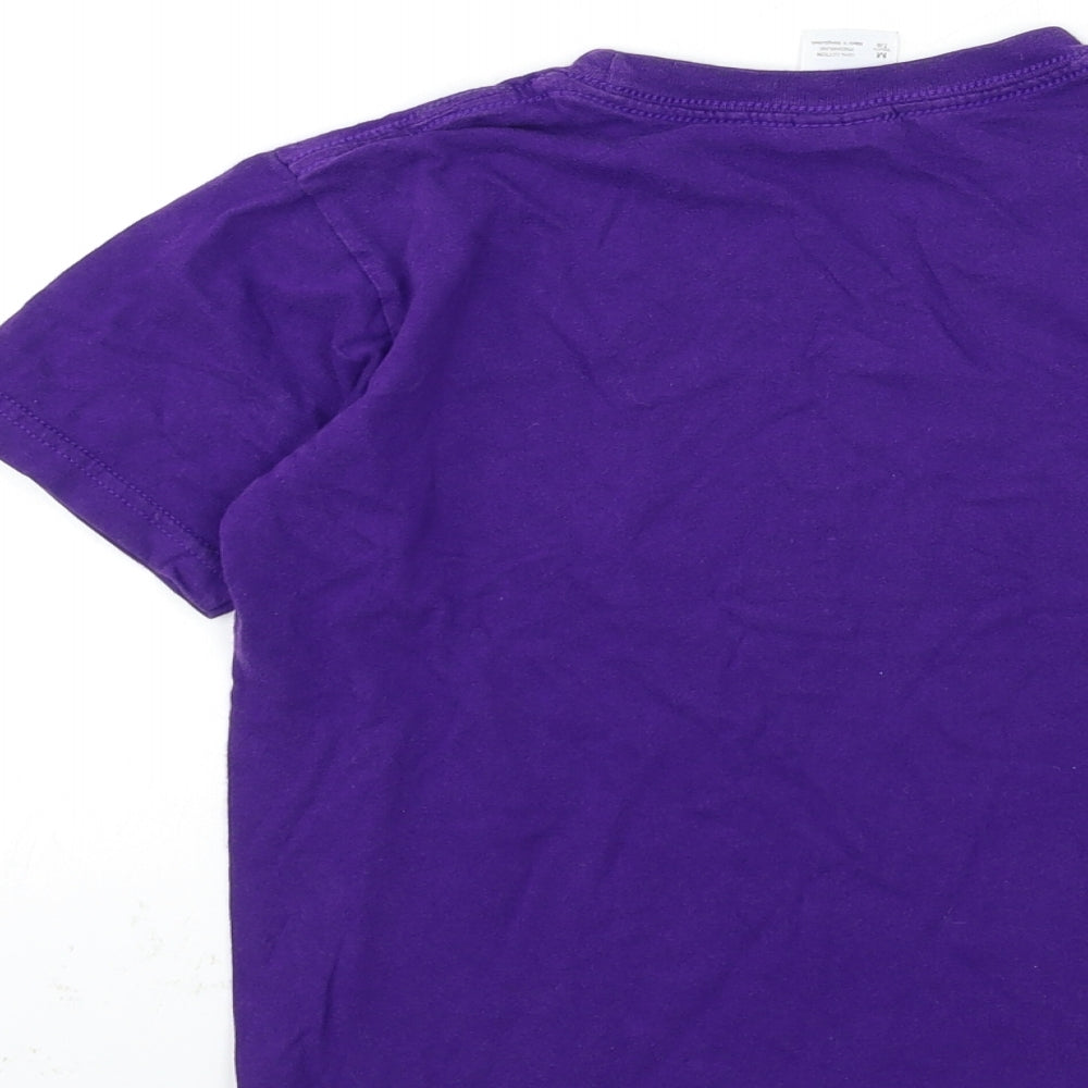 Gildan Girls Purple   Basic T-Shirt Size 7-8 Years  - URBAN WONDERLAND