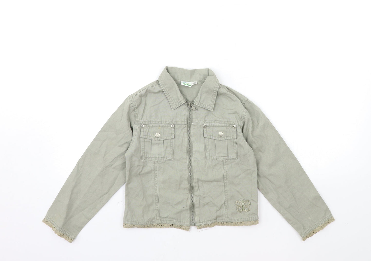 O KIDS Girls Grey  Denim Jacket  Size 6 Years