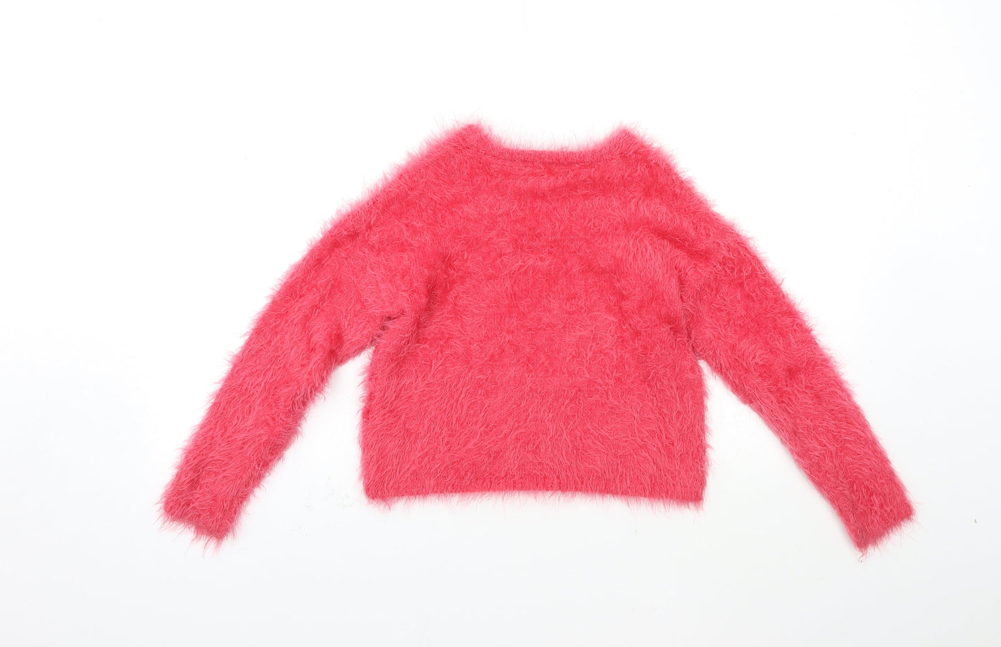 Marks and Spencer Girls Pink  Knit Pullover Jumper Size 9-10 Years  - LUCKY