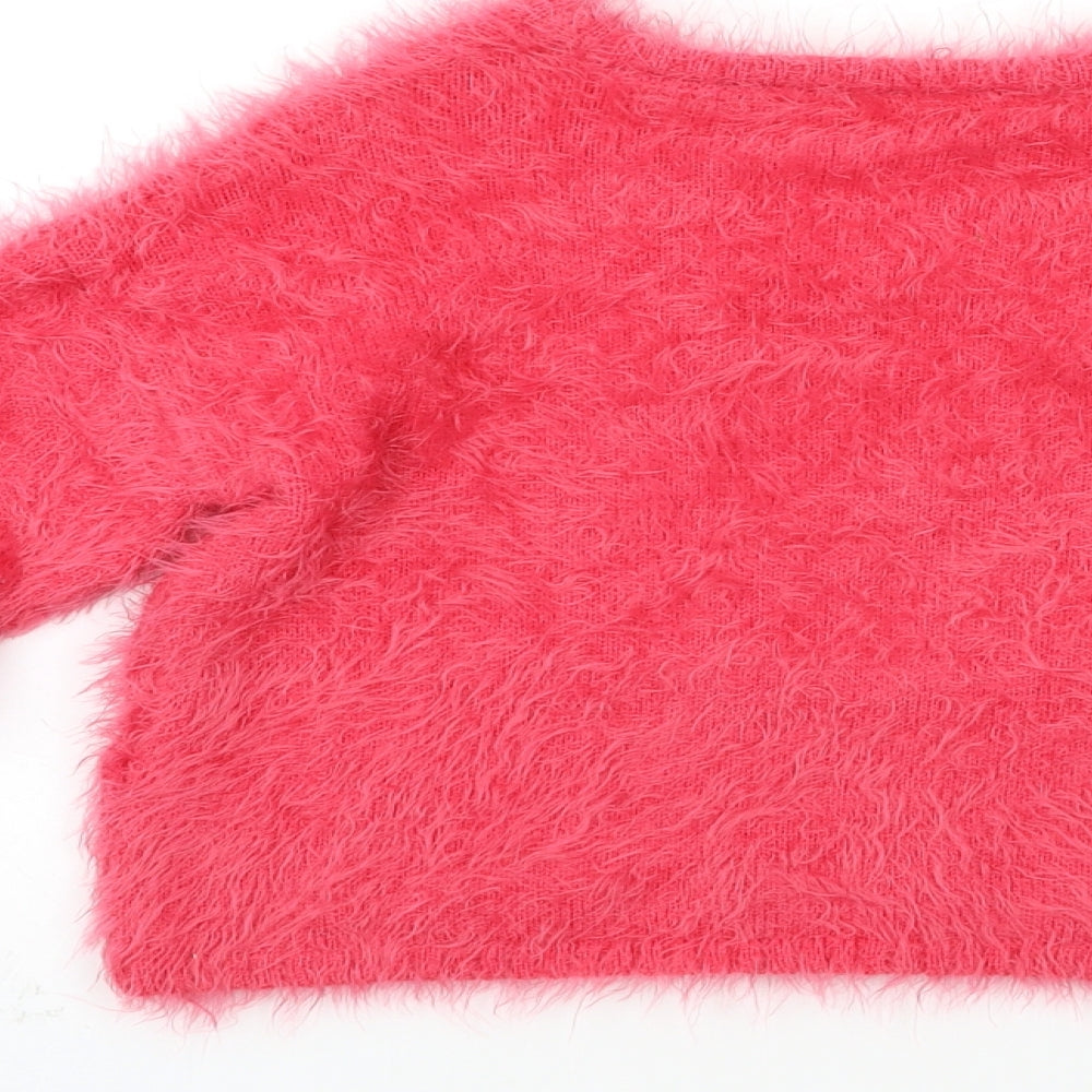Marks and Spencer Girls Pink  Knit Pullover Jumper Size 9-10 Years  - LUCKY