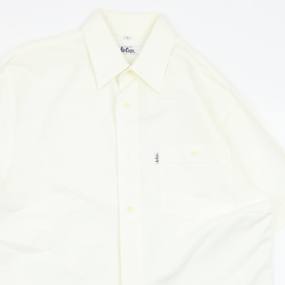 Lee Cooper Mens White    Button-Up Size S