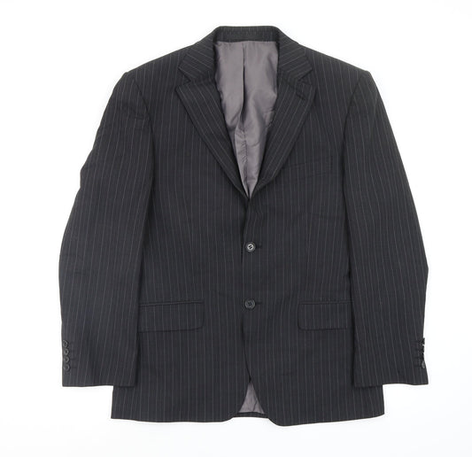 M&S Mens Grey Striped  Jacket Blazer Size S