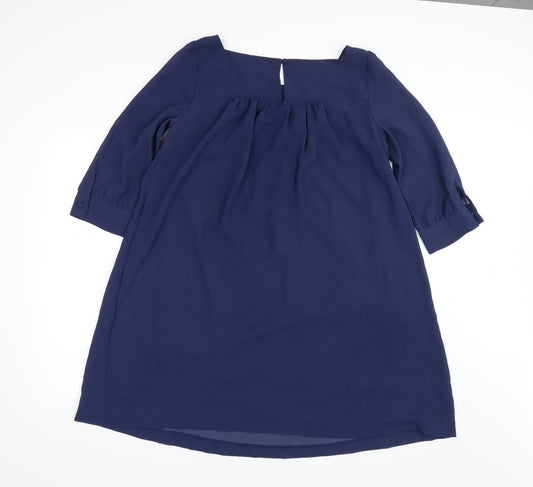 H&M Womens Blue   Shirt Dress  Size 10