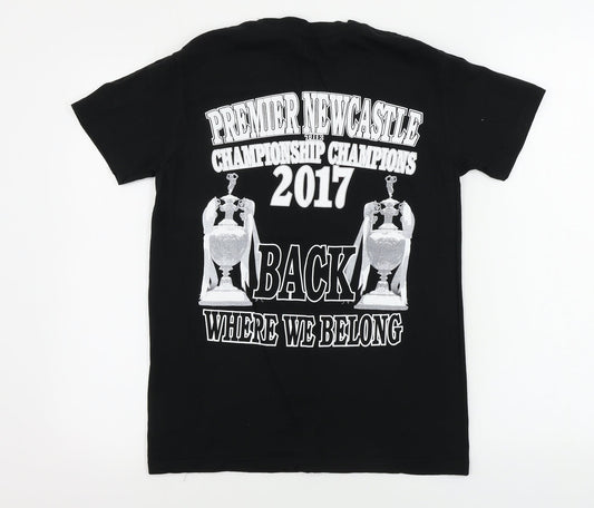 club  Mens Black    T-Shirt Size S  - Newcastle United