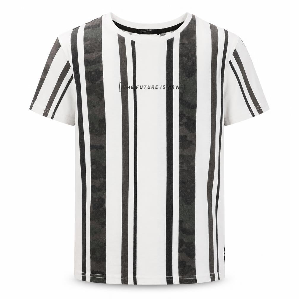 George Boys White Striped  Basic T-Shirt Size 10-11 Years