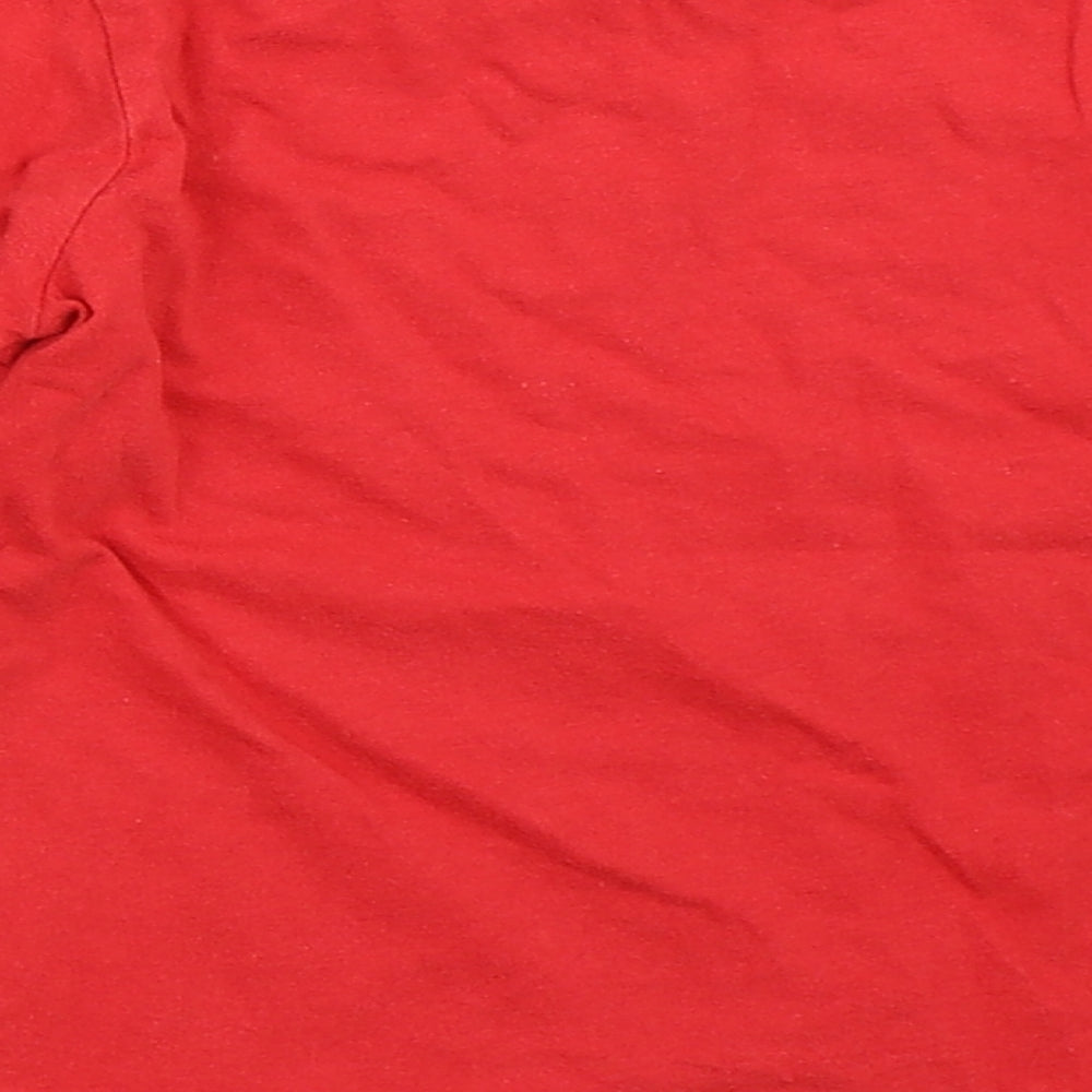 Preworn Boys Red   Basic T-Shirt Size 3-4 Years