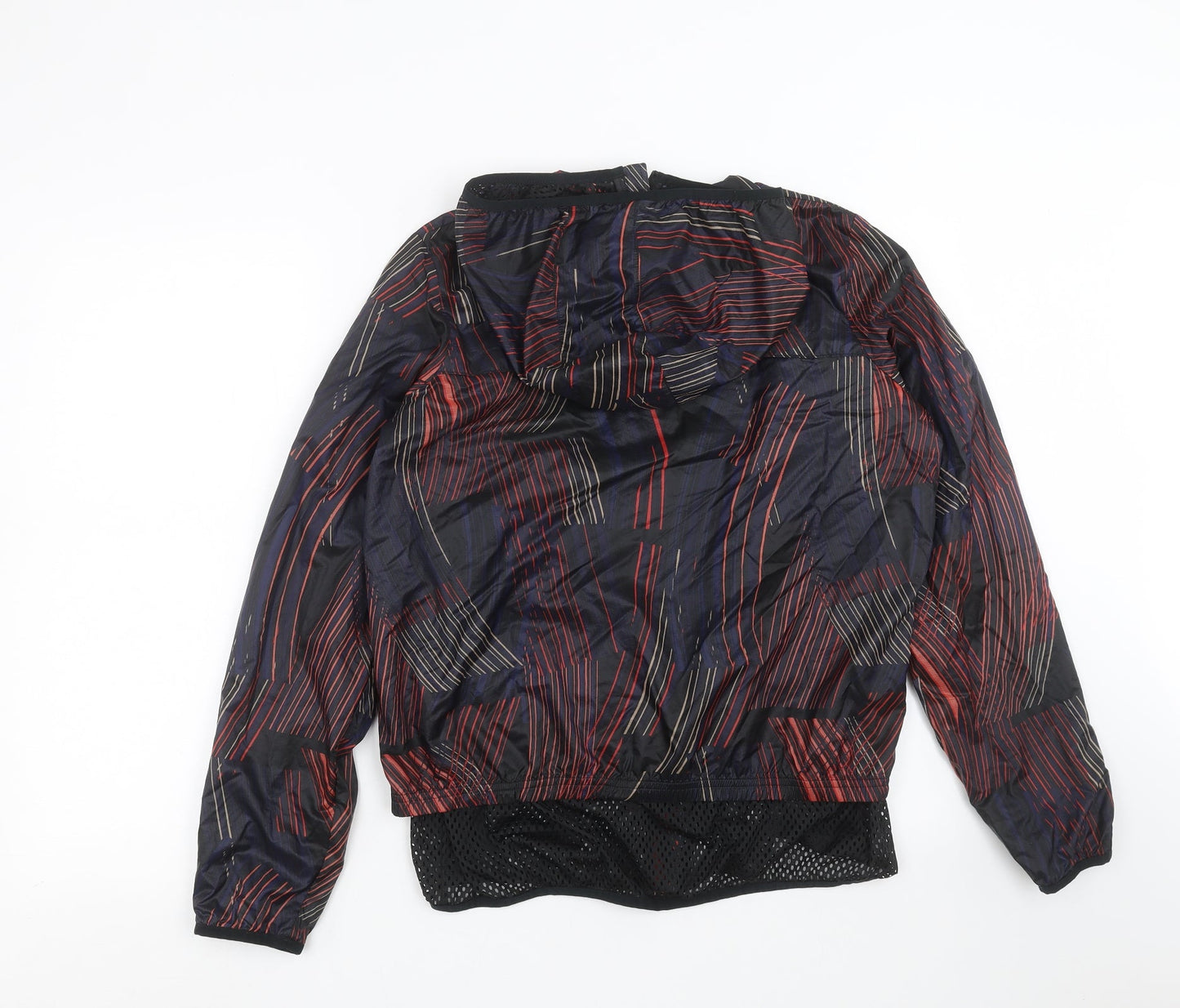 Marks and Spencer Womens Black Geometric  Jacket Coat Size 8  - active wear