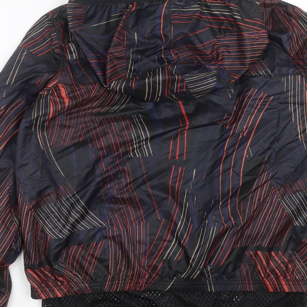 Marks and Spencer Womens Black Geometric  Jacket Coat Size 8  - active wear
