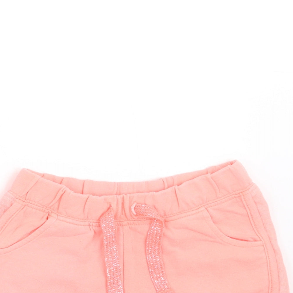 Matalan Girls Orange   Sweat Shorts Size 4 Years