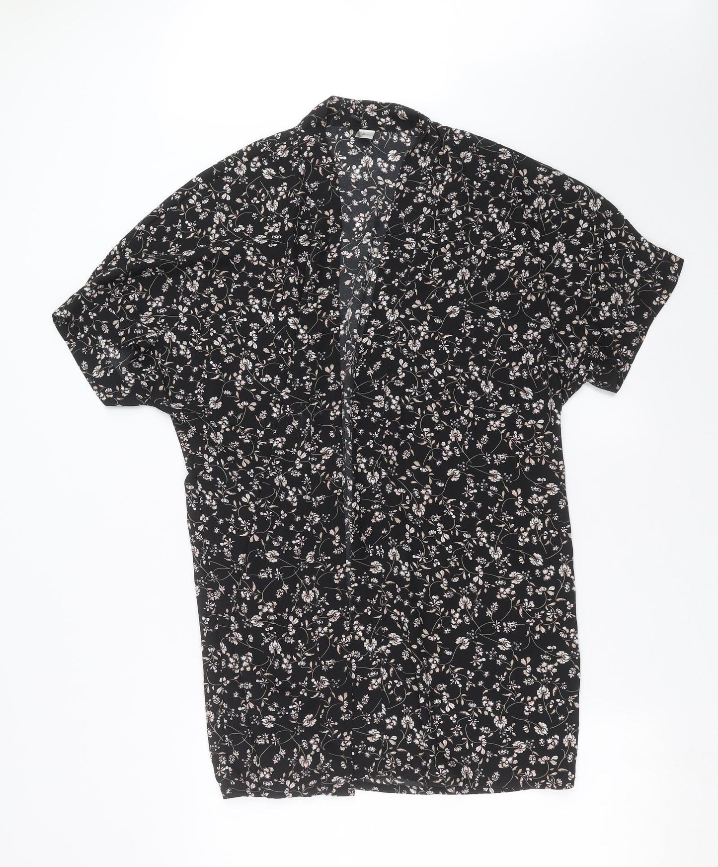 Divided by H&M Womens Black Floral  Cardigan Jumper Size XS