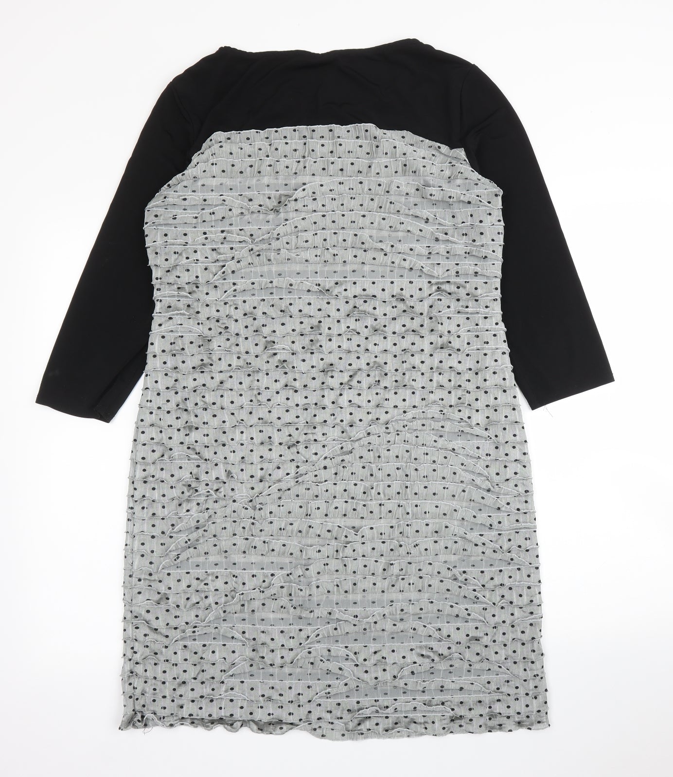M&Co Womens Grey Polka Dot  Shift  Size 18