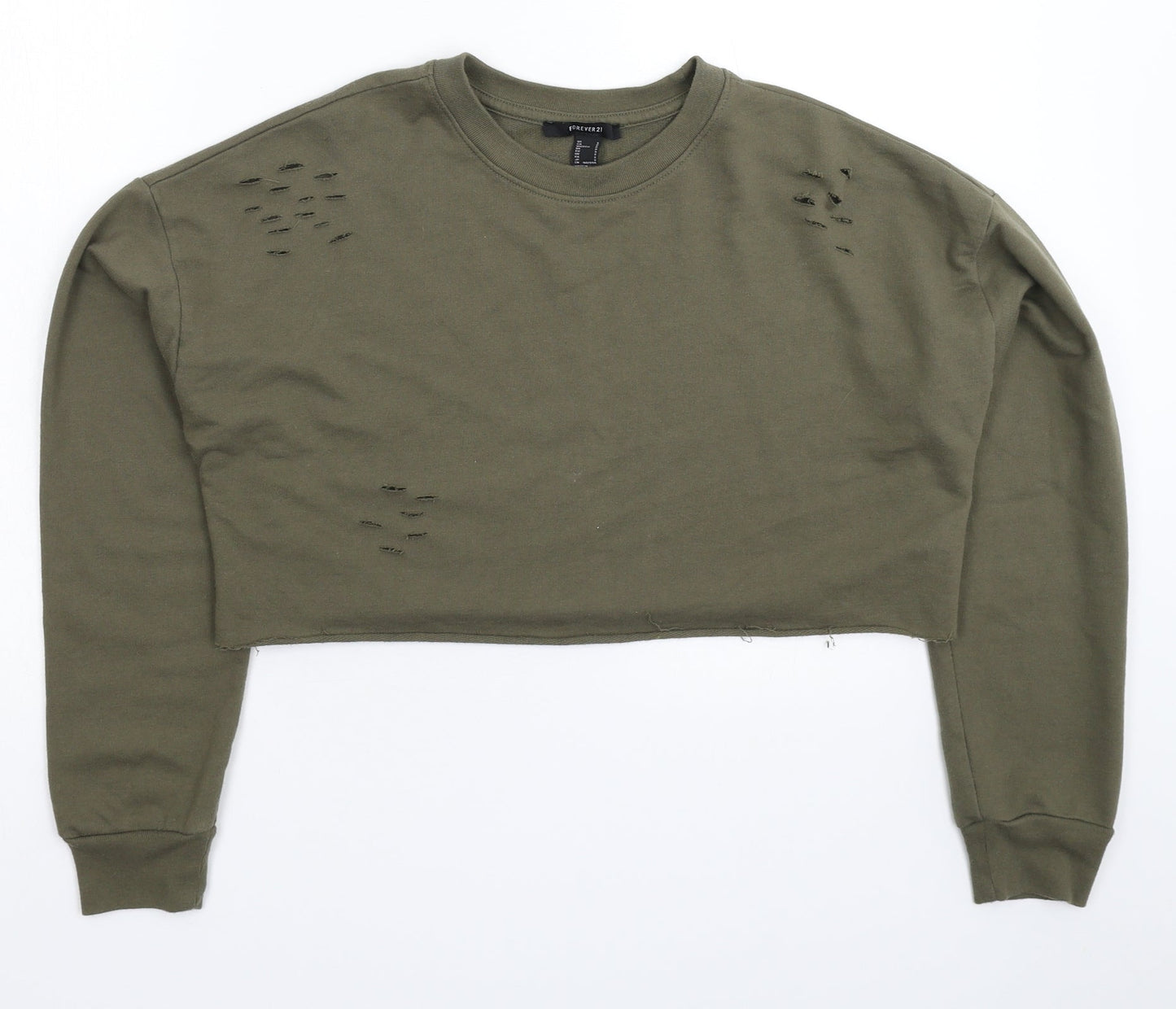 FOREVER 21 Womens Green   Pullover Sweatshirt Size S