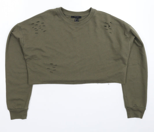 FOREVER 21 Womens Green   Pullover Sweatshirt Size S