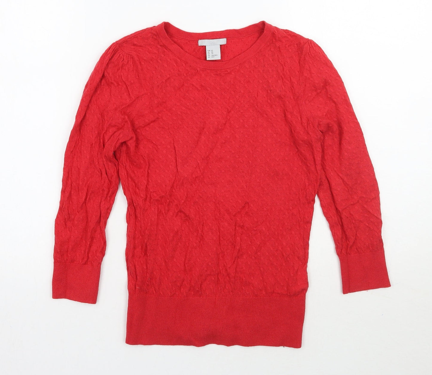 H&M Womens Red   Pullover Jumper Size XS