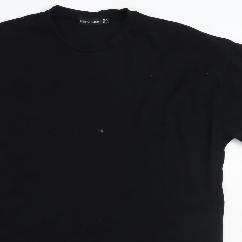 PRETTYLITTLETHING Womens Black   Basic T-Shirt Size 12