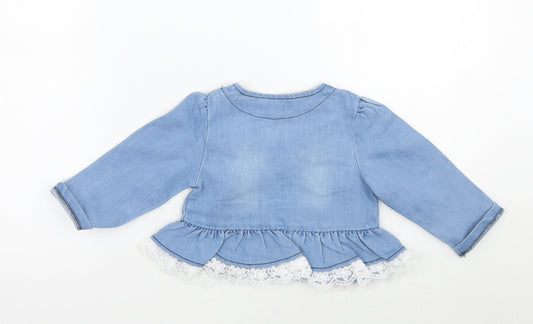 Preworn Girls Blue   Jacket  Size 2 Years