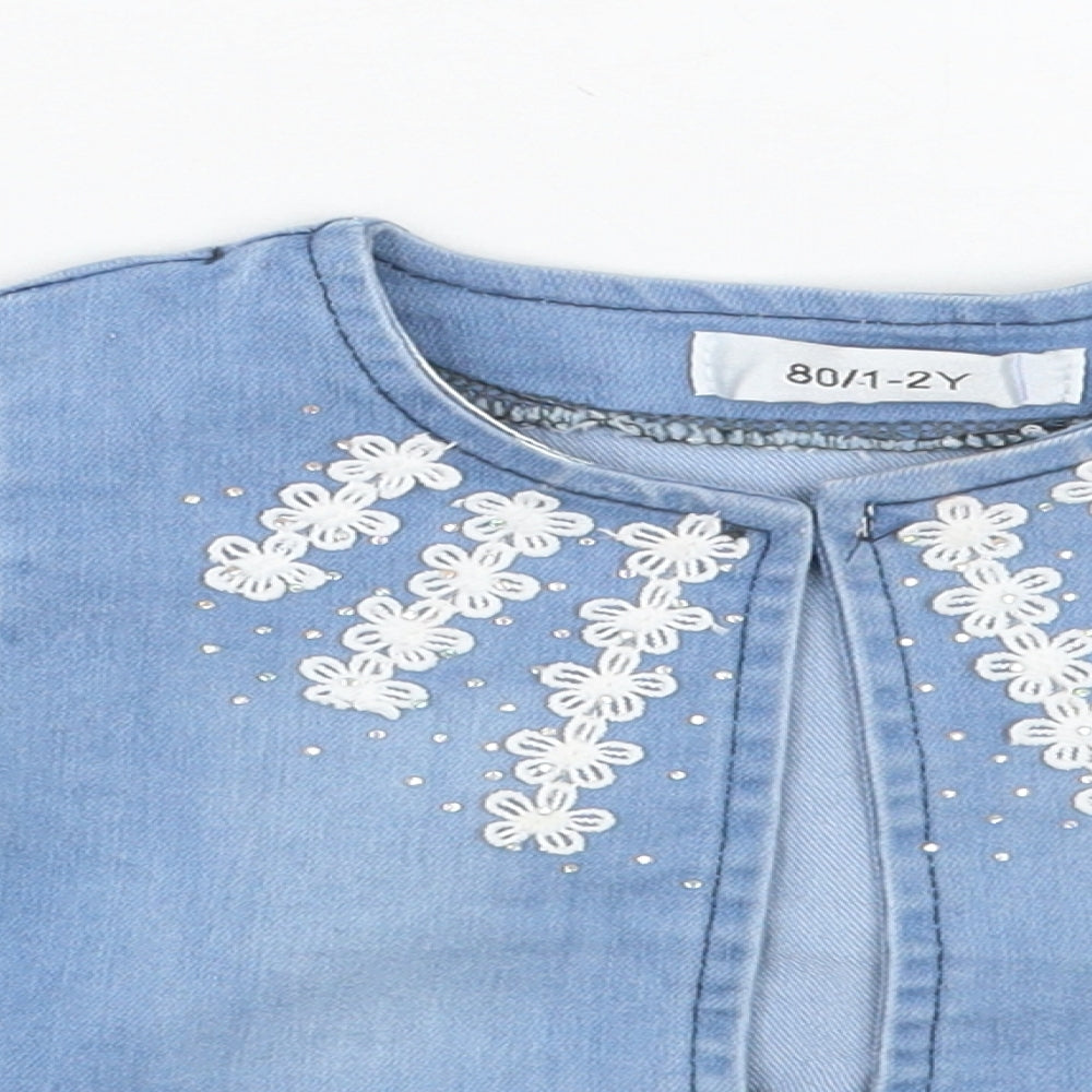 Preworn Girls Blue   Jacket  Size 2 Years