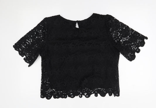 adiva Womens Black   Basic Blouse Size XL