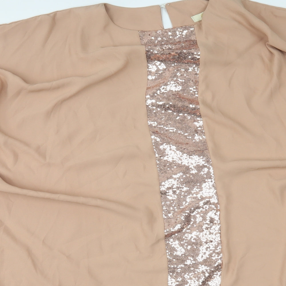 filizzade Womens Beige    Poncho Size 2