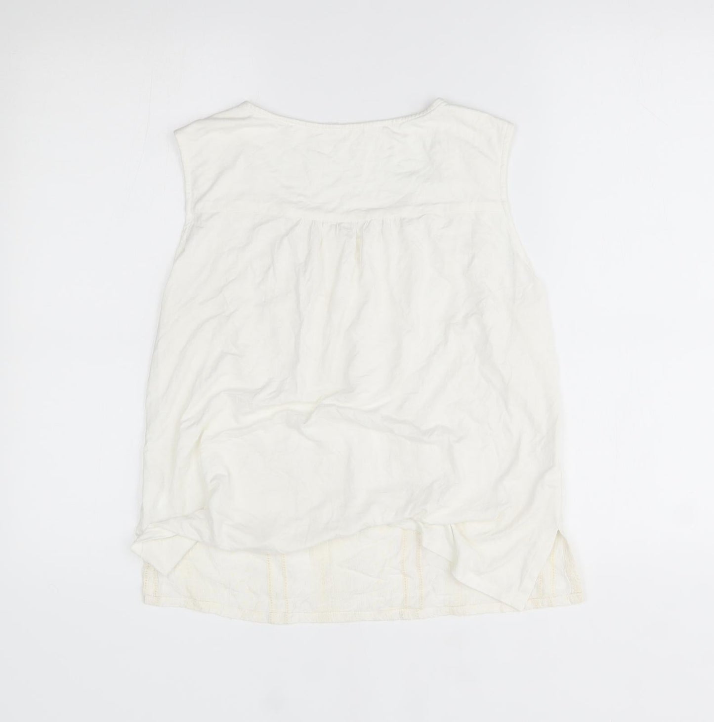 Preworn Womens White   Basic Blouse One Size