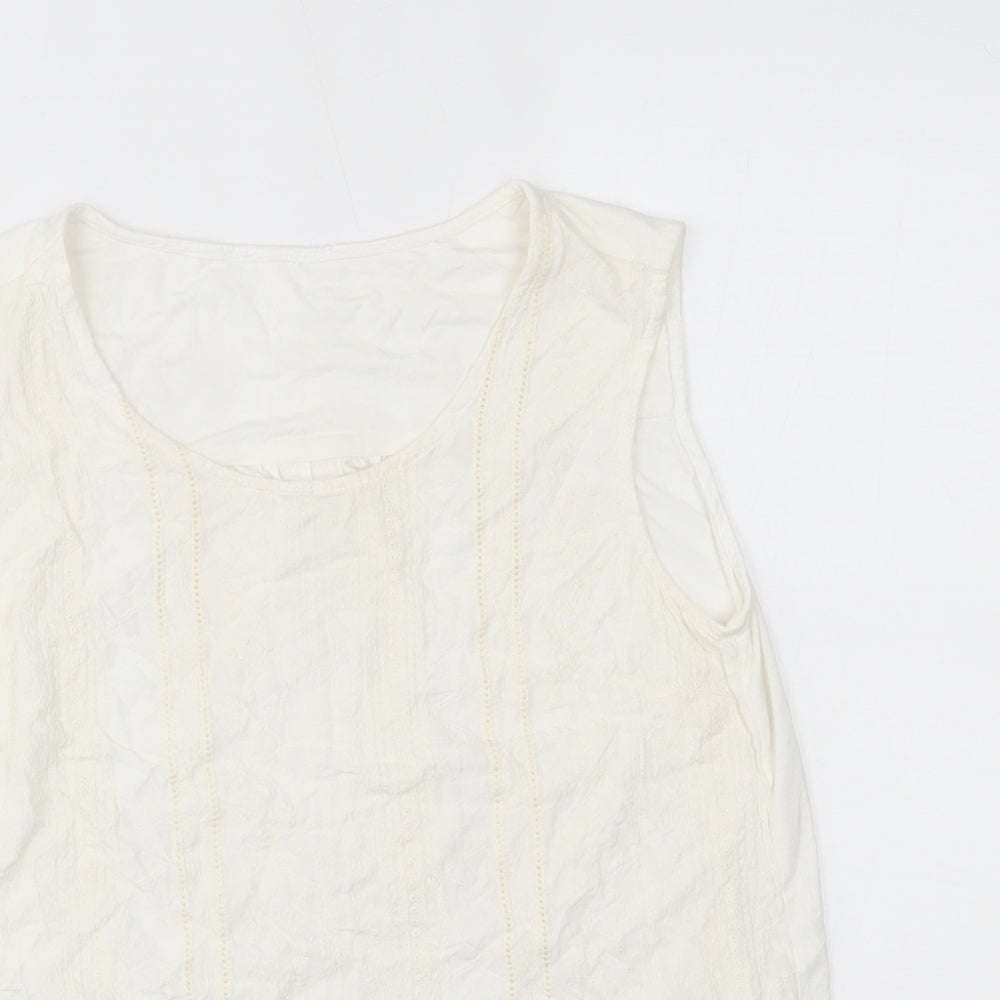 Preworn Womens White   Basic Blouse One Size