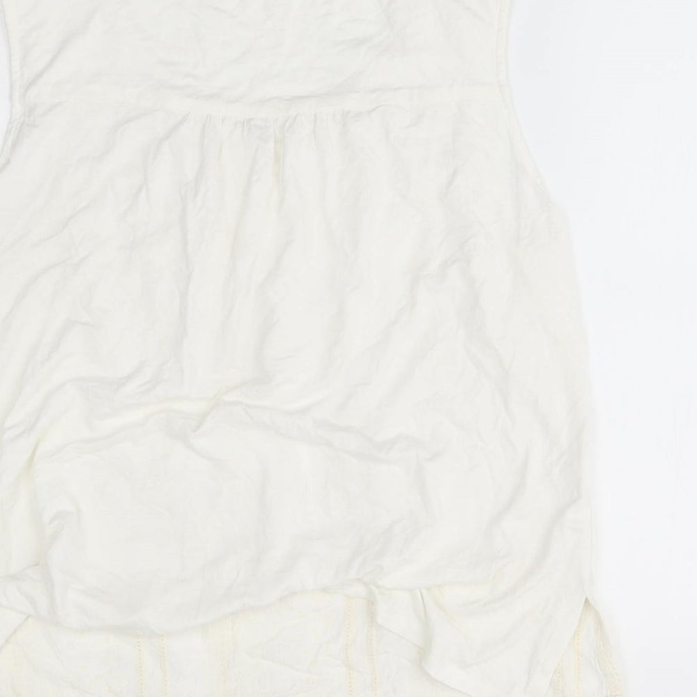 Preworn Womens White   Basic Blouse One Size