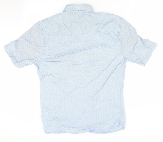 ACW 85 Mens Blue Striped   Button-Up Size M
