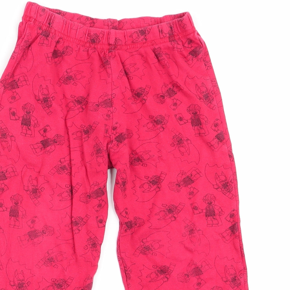 Lego Batman Boys Red Solid   Pyjama Pants Size 5-6 Years  - Batman