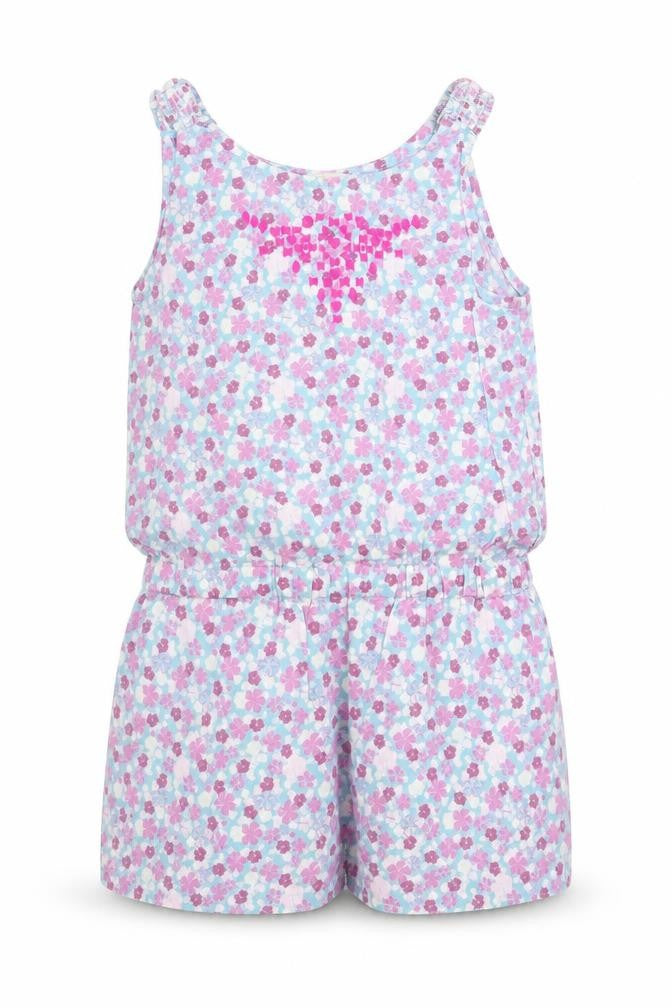 Vertbaudet Girls Purple Floral  Shift  Size 4 Years