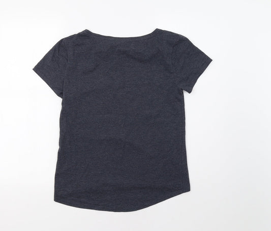 NEXT Womens Grey   Basic T-Shirt Size XS  - Pocket